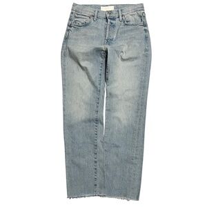 MOTHER Superior Scrapper Cuff Ankle Fray Jeans Lonely Hearts Club Button 25 VEUC